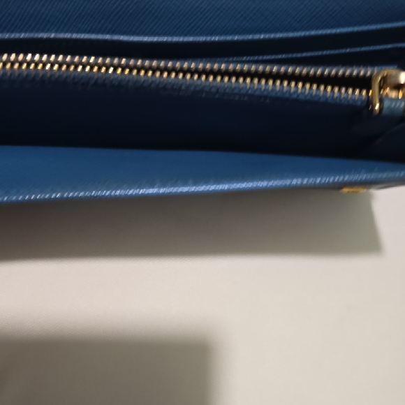 Prada  MILANO Navy and Gold Clutch - Picture 8 of 11